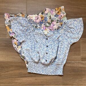 Two Women’s Monteau Floral Crop Tops